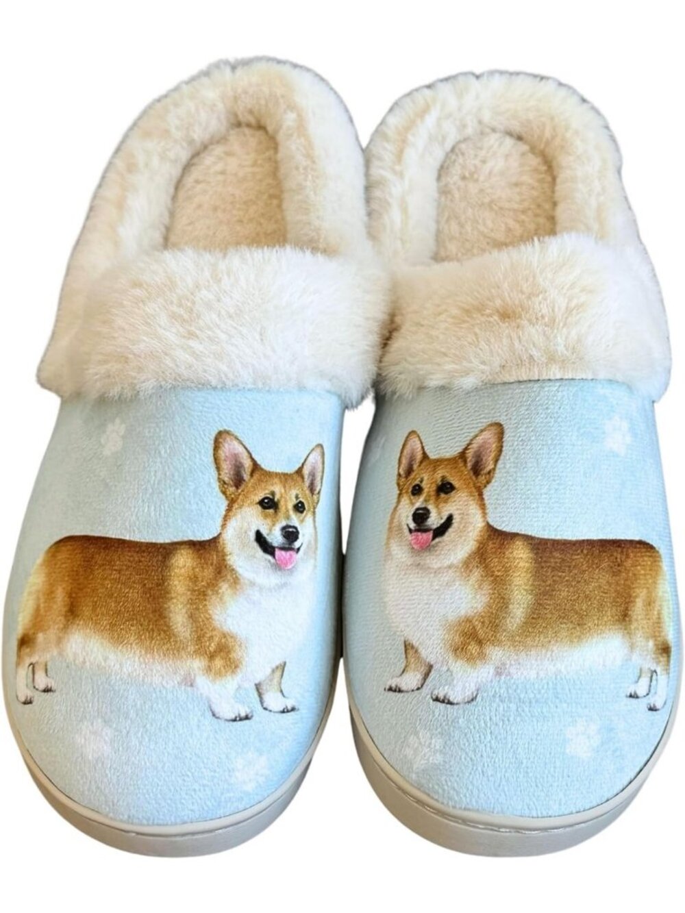 Cozy Memory Foam Slippers for Pet Lovers - Plush Faux Fur, Non-Slip Sole, 32
